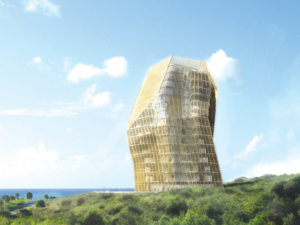 Caraïbes : tour de logements Cupecoy - perspective