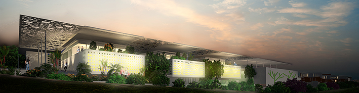 1er prix : Groupement Lead Architecture (Jamal Demnati, Casablanca), Agence El Haleq (Rabat), Agence Golhen (Rennes) et l'Agence Map (Nantes)